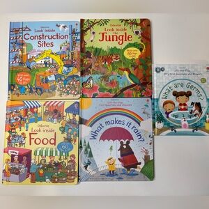 5 Usborne lift the flap books